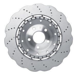 Audi RS5 Brake Rotor (1) - Front - R1 Concepts - Drilled Carbon Alloy GeoMET - `13-`24